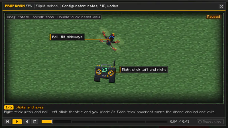 Flight School: sticks and axes, explained with the radio and a drone