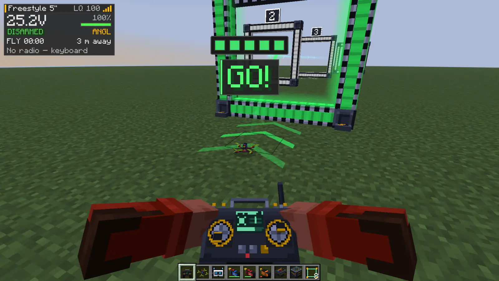 GO! – the start lights turn green