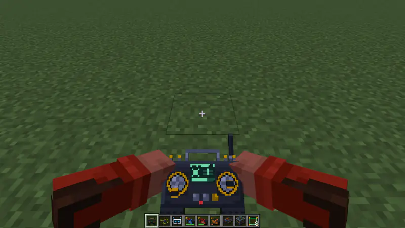 The radio held with both hands in first person