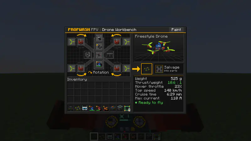 The Drone Workbench with live 3D preview and build analysis